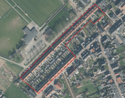 Luchtfoto huidige situatie Molenweg/Baankstraat